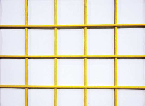 Wire Mesh, 4 ft W, 96 in L, 0.105 in Wire Dia, Yellow