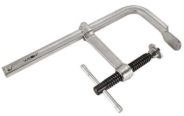 12 in F-Clamp Steel Handle and 4 3/4 in Throat Depth