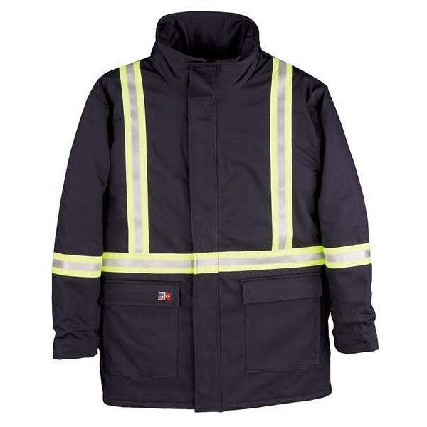 Flame Resistant Parka, Navy, UltraSoft(R), XLT