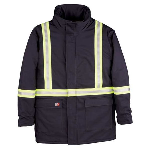 Flame Resistant Parka, Navy, UltraSoft(R), M