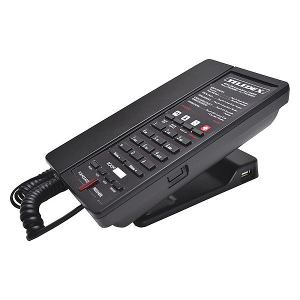 Telephone, Black, Plastic, Analog, PSTN