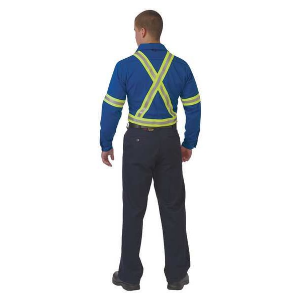 Flame Resistant Collared Shirt, Blue, UltraSoft(R), 2XL