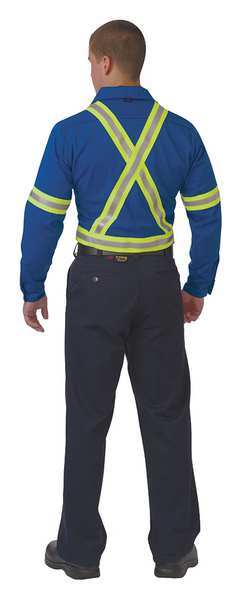 Flame Resistant Collared Shirt, Royal Blue, UltraSoft(R), M