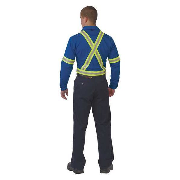 Flame Resistant Collared Shirt, Royal Blue, UltraSoft(R), XL