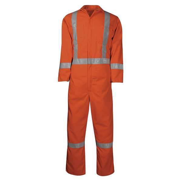 Flame Resistant Coverall, Orange, Ultra Soft(R), M