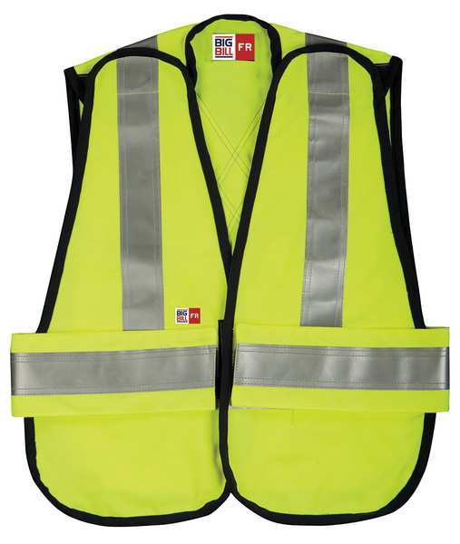 Flame Resistant Vest, Yellow, 2XL to 5XL