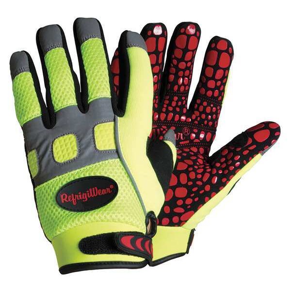 Hi-Vis Cold Protection Gloves, Fleece Lining, XL