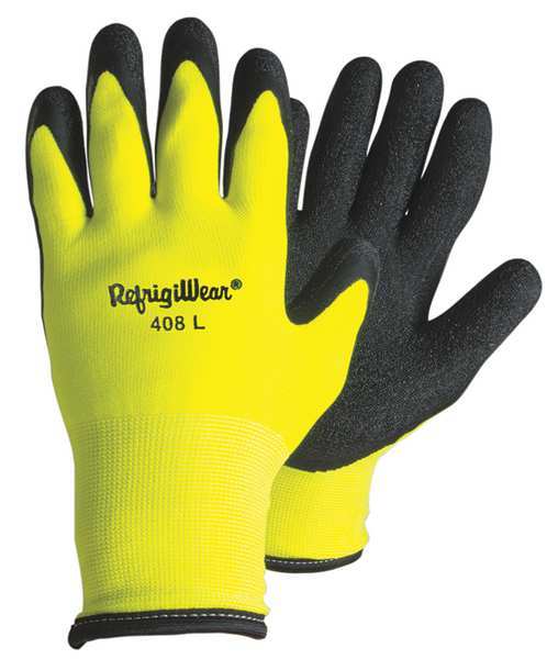 Hi-Vis Cold Protection Gloves, Terry Lining, L