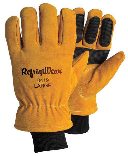 Cold Protection Gloves, Fiberfill/Double Foam/Tricot Lining, L