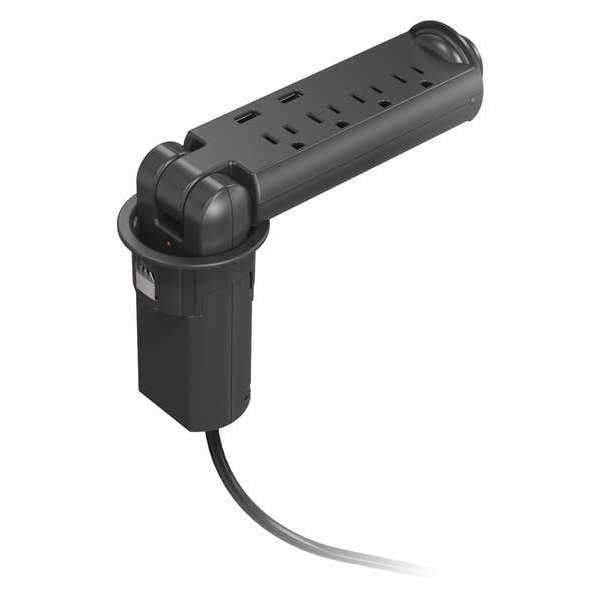 Surge Outlet Strip, w/Pop-Up Desk Grommet