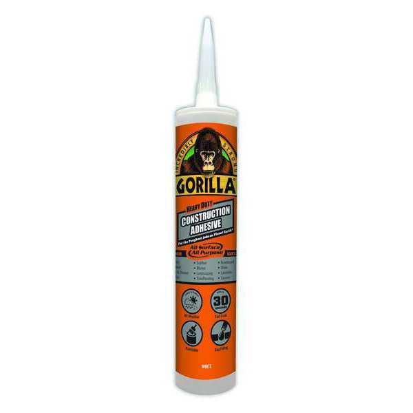 Construction Adhesive, Heavy Duty Series, White, 9 oz, Cartridge