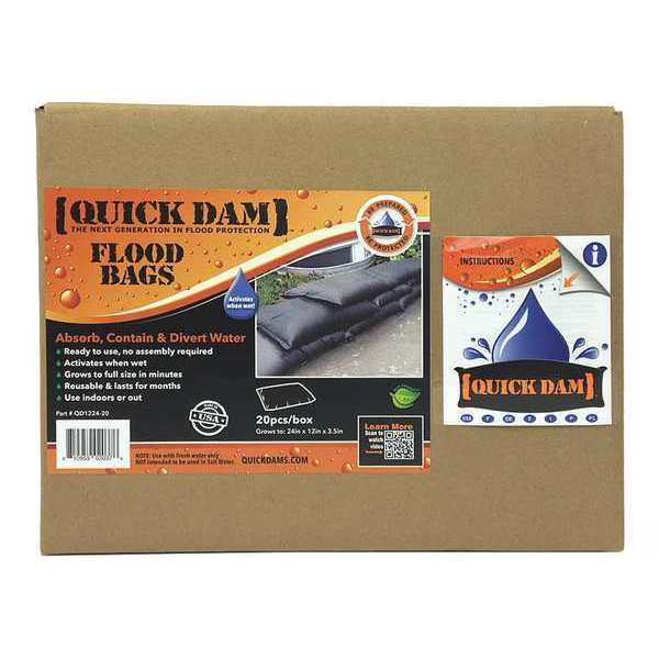 Flood Barrier, 2 ft.L, 3-1/2