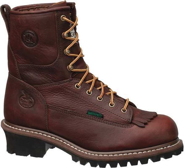 Size 10 Men's 8 in Work Boot Steel Work Boot, Chocolate