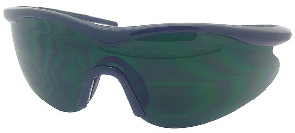 Safety Glasses, Wraparound Shade 5.0 Polycarbonate Lens, Uncoated