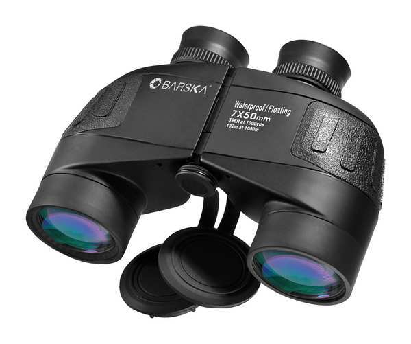Military Binocular, 7x Magnification, Porro Prism, 395 ft @ 1000 yd Field of View