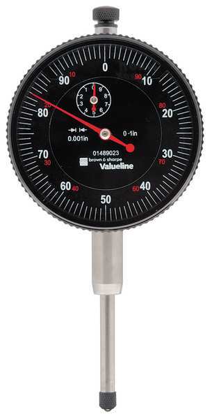 Dial Indicator, 0 to 1 In, 0-100