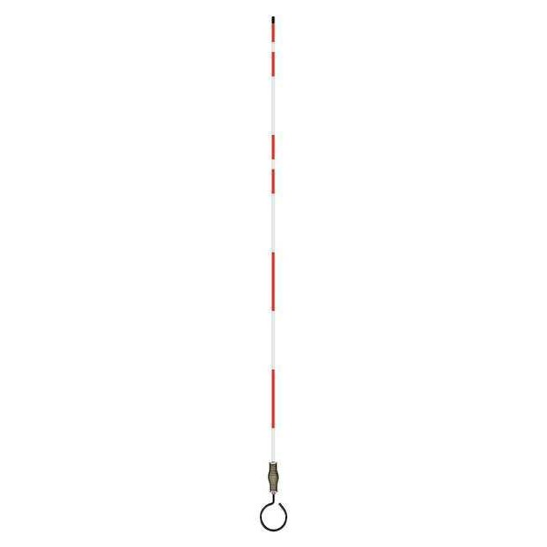 Hydrant Marker, 7 ft., Fiberglss, White/Red