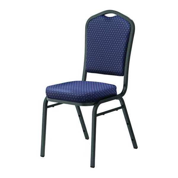 Stack Chair, Navy Fabric, Silvervein Frame