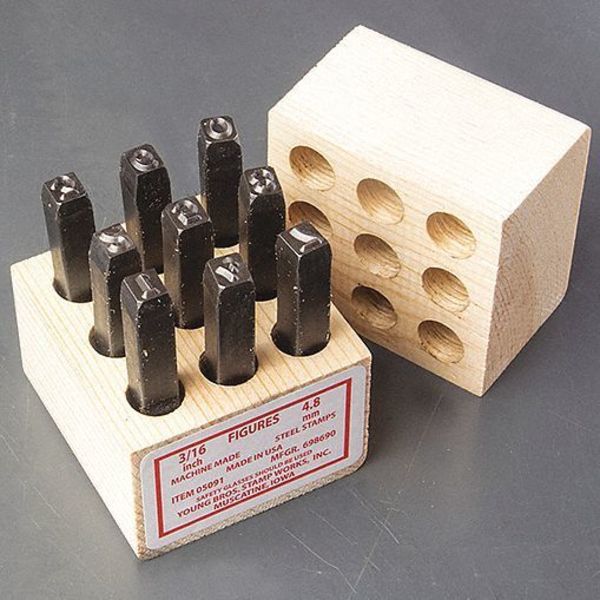Steel Stamps Set, 2-7/16