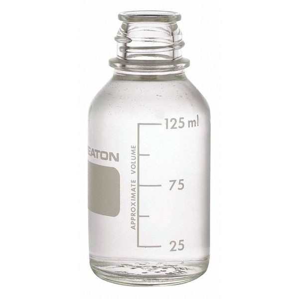 Media Bottle, 125mL, 119mm H, PK48