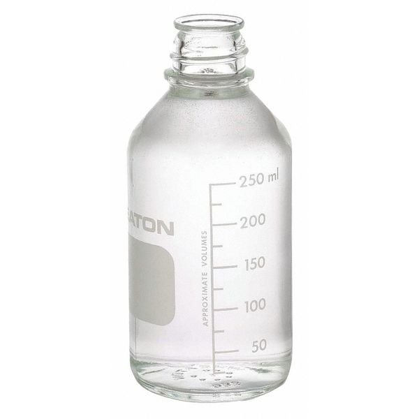 Media Bottle, 250mL, 148mm H, PK48