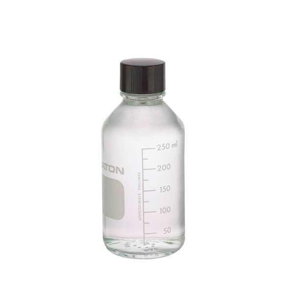 Media Bottle, 250mL, 148mm H, PK48