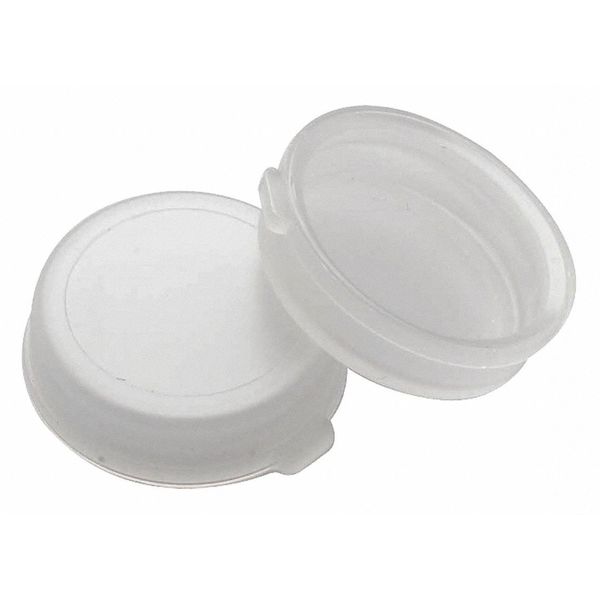 Snap Cap, Polyethylene, White Clear, PK200