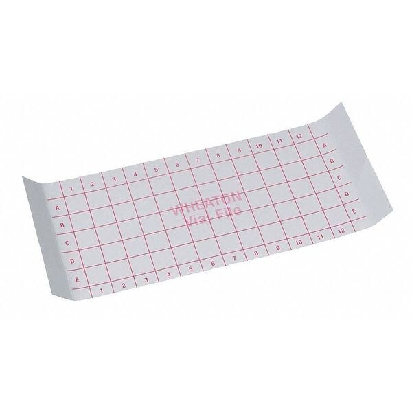 Index Card, For 60 Vials Store Case, PK35