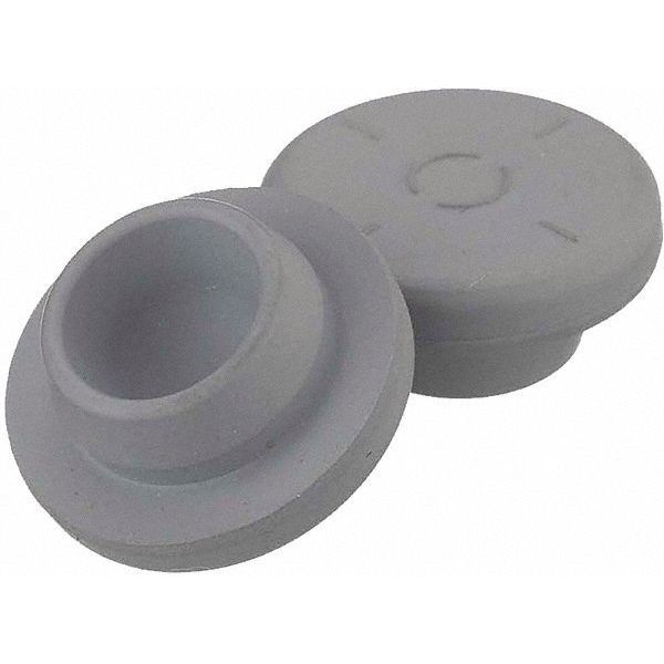 Snap-On Stoppers, Gray Bromobutyl, PK100