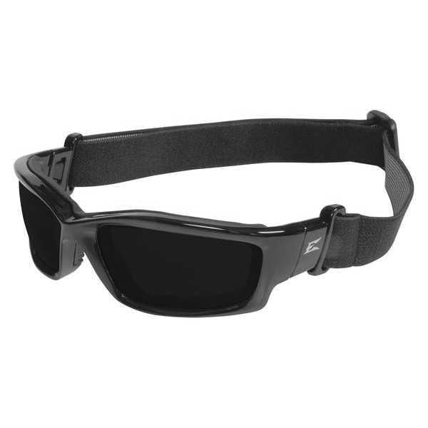 Safety Glasses, Wraparound Smoke Polycarbonate Lens, Scratch-Resistant