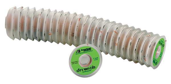 Desoldering Braid, 5 ft, Green, Copper, PK25