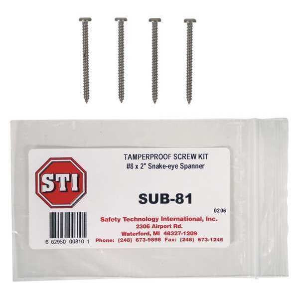 2 in Tamper Resistant Screw, Stainless Steel