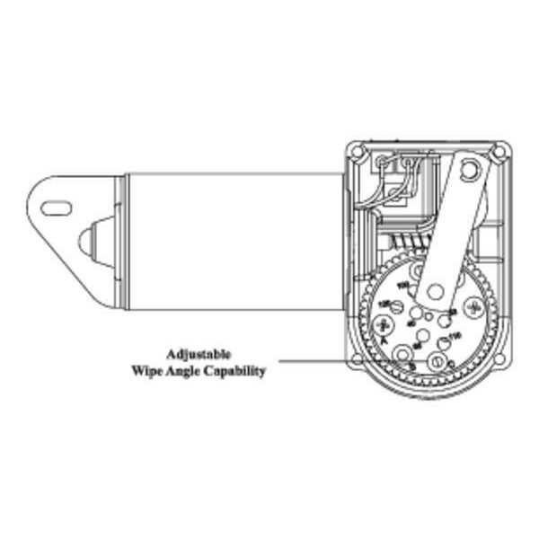 Wiper Motor, 24V, 2-1/2
