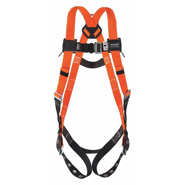 Full Body Harness, Vest Style, 3XL, Polyester, Orange