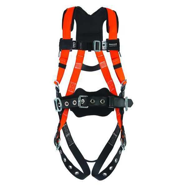 Full Body Harness, Vest Style, 2XL, Polyester, Orange