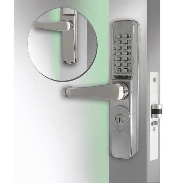 Mechanical Lockset, Stainless Steel, Lever