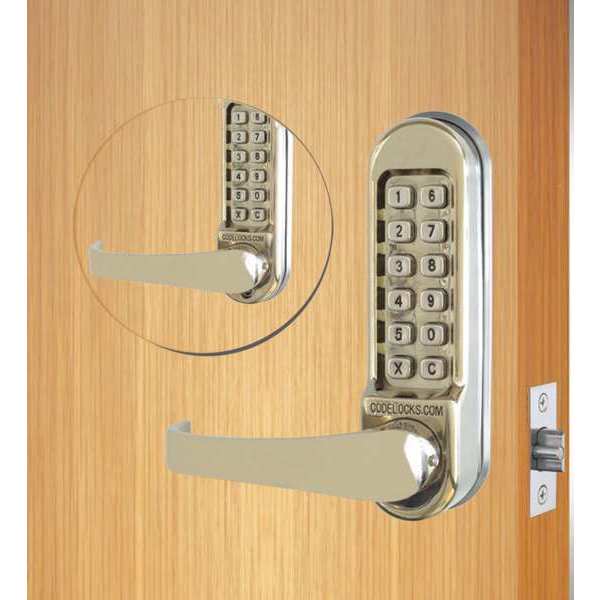 Mechanical Lockset, Stainless Steel, Lever