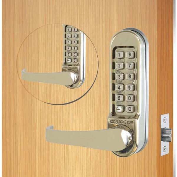 Mechanical Lockset, Stainless Steel, Lever