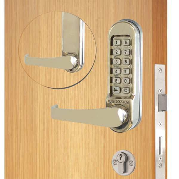 Mechanical Lockset, Stainless Steel, Lever