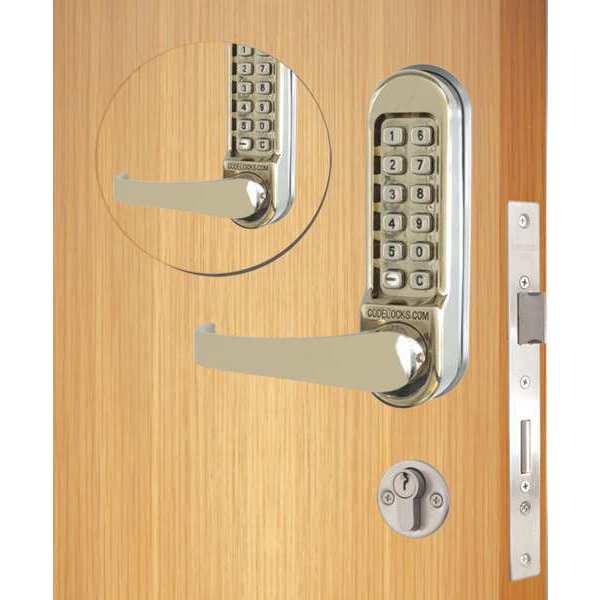 Mechanical Lockset, Stainless Steel, Lever