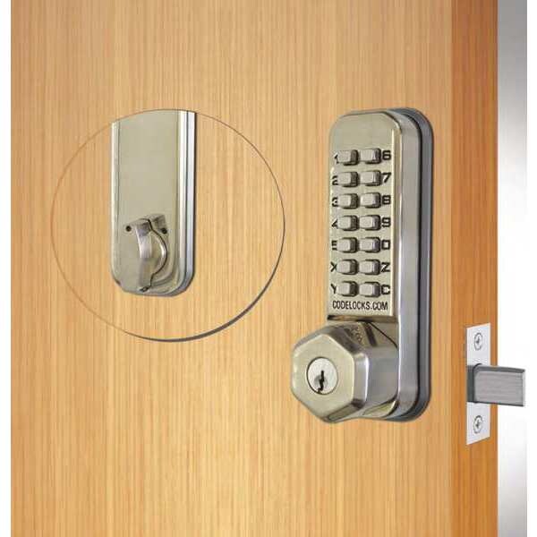 Mechanical Lockset, Stainless Steel, Knob