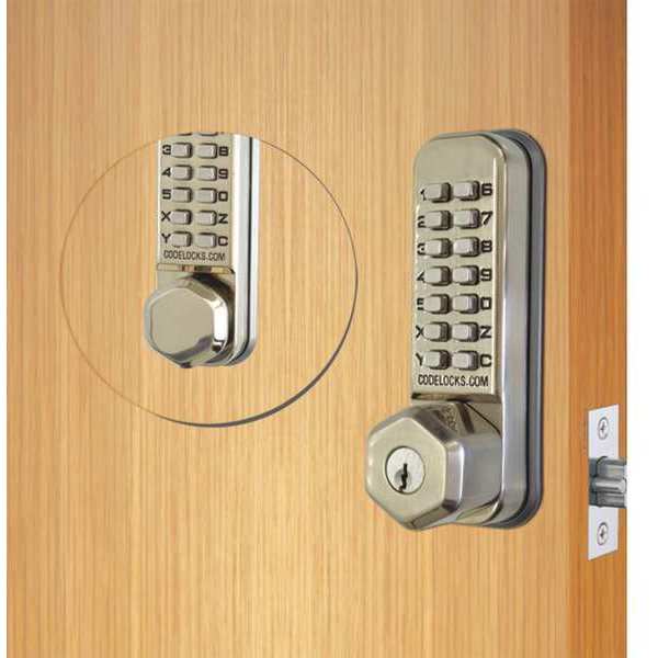 Mechanical Lockset, Stainless Steel, Knob