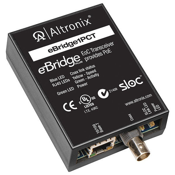 PoE Transceiver, 1 Cam. Input, 2-1/2