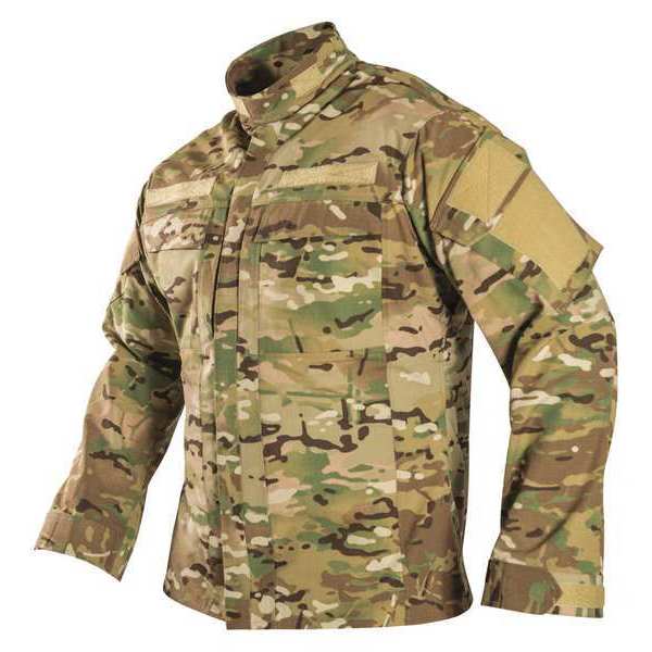 Tactical Shirt Long Sleeve, 3XL, Multicam