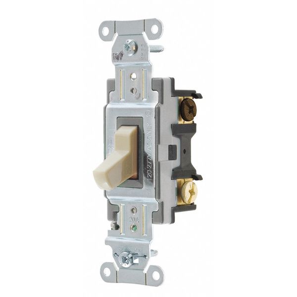 Wall Switch, 20A, Ivory, 1 HP, 3-Way Switch
