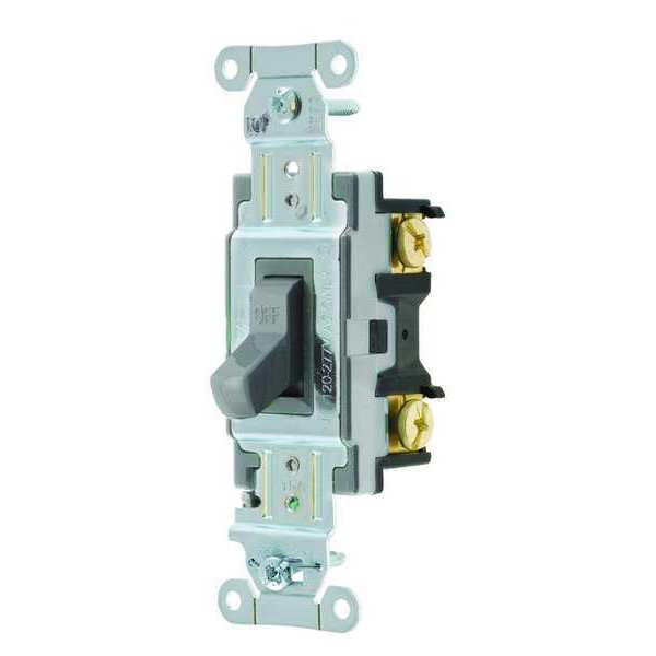 Wall Switch, Gray, 1/2 HP, 1-Pole Switch