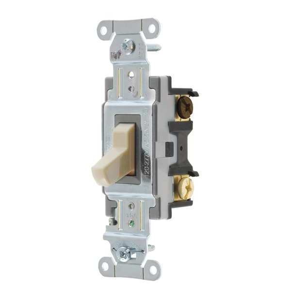 Wall Switch, Ivory, 1/2 HP, 3-Way Switch