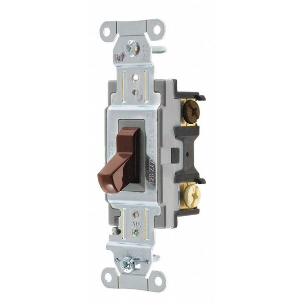 Wall Switch, Brown, 3-Way Switch, 1 to 2 HP