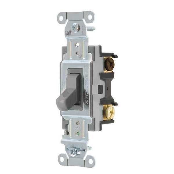 Wall Switch, 20A, Gray, 1 HP, 3-Way Switch