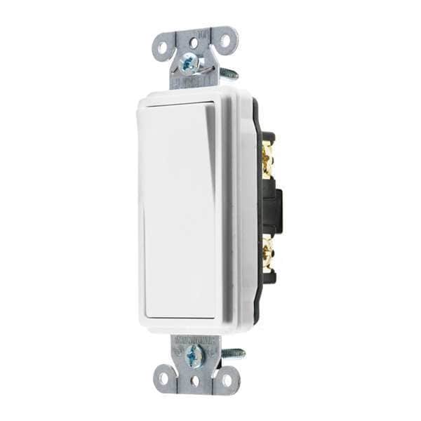 Wall Switch, 20A, White, 1 HP, 4-Way Switch